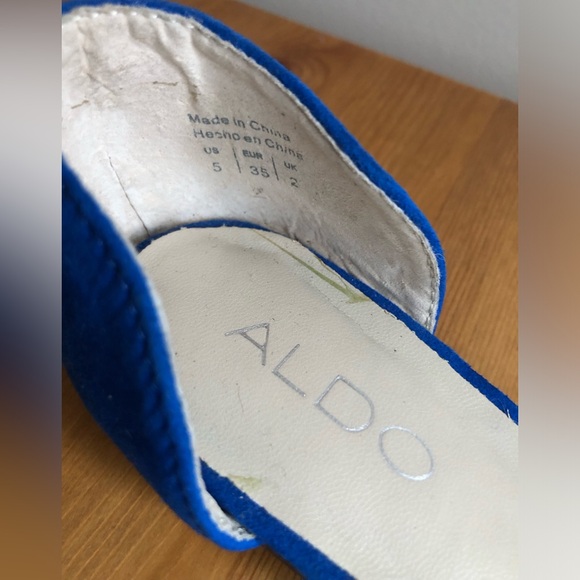 Aldo Bright Blue Pointed-Toe Flats - Picture 4 of 4